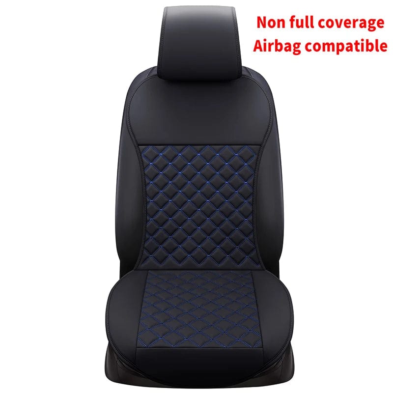 Showlu Fashion Store 3 1PC Pu Leather Quilted Car Cushion Fashion Luxury Men's Women's Car Seat Cover All Season Universal Auto Interior Accessories