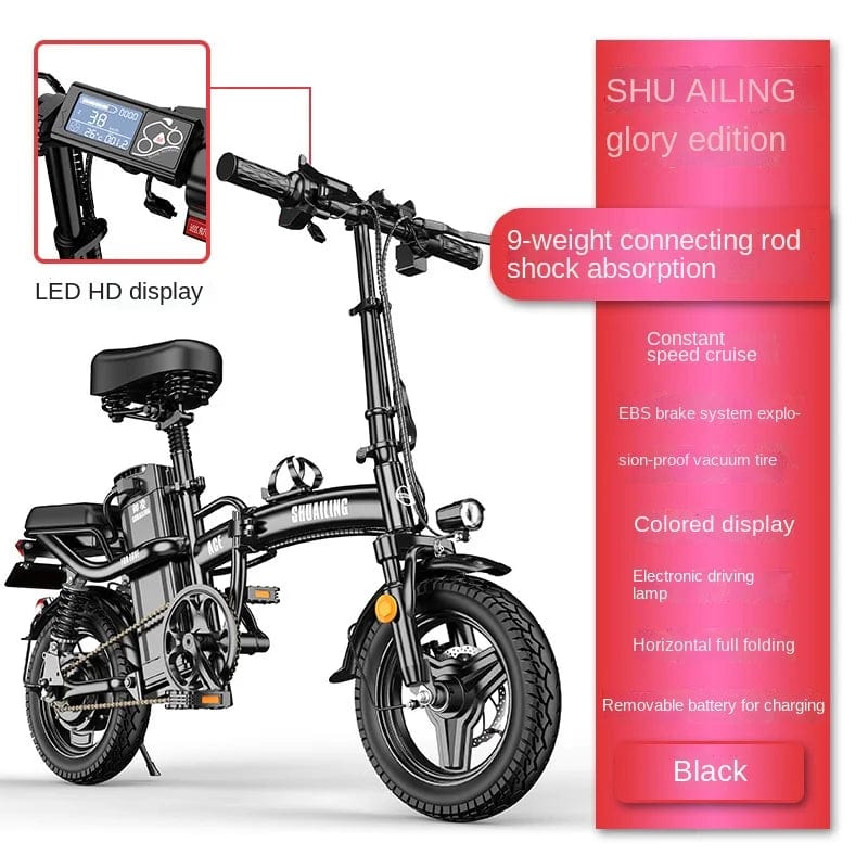 SHOWLU FASHION STORE 3 / 25AH-120KM Folding bicicletta elettrica Shock Absorption E Bike Lithium Battery Ultra-Light Mopeds Electric Bicycles