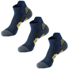 Showlu Fashion Store 3 navy blue / size 37-42 3Pair Professional Fitness Sports Socks Towel Bottom Non-Slip Running Socks Men Women Short Quick-Drying Basketball Training Sox