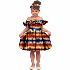  Showlu Fashion Store 3 / XS New Fashion Girls African Dress Children Bazin Riche Dashiki Mermaid Dress Fashion Cute Party Dresses Kid African Print Clothing