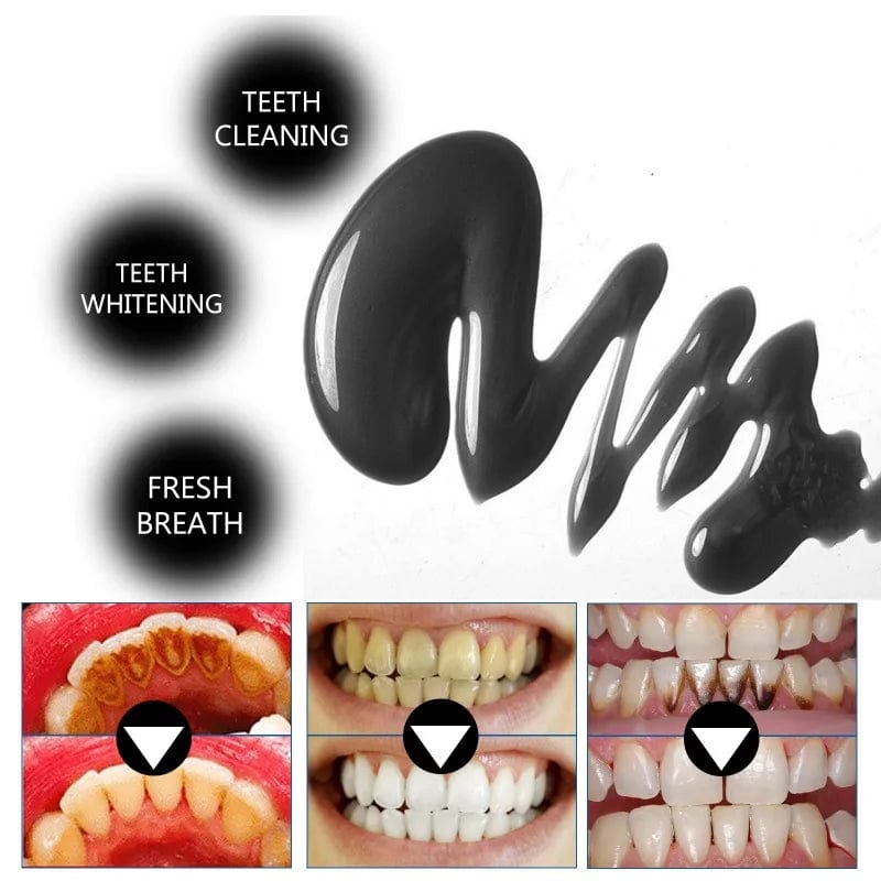 Showlu Fashion Store 30ml Bamboo Charcoal Deep Clean White Toothpaste Whitening Activated Carbon Removing Yellow Teeth Tooth Stain Oral Fresh Tooth Care