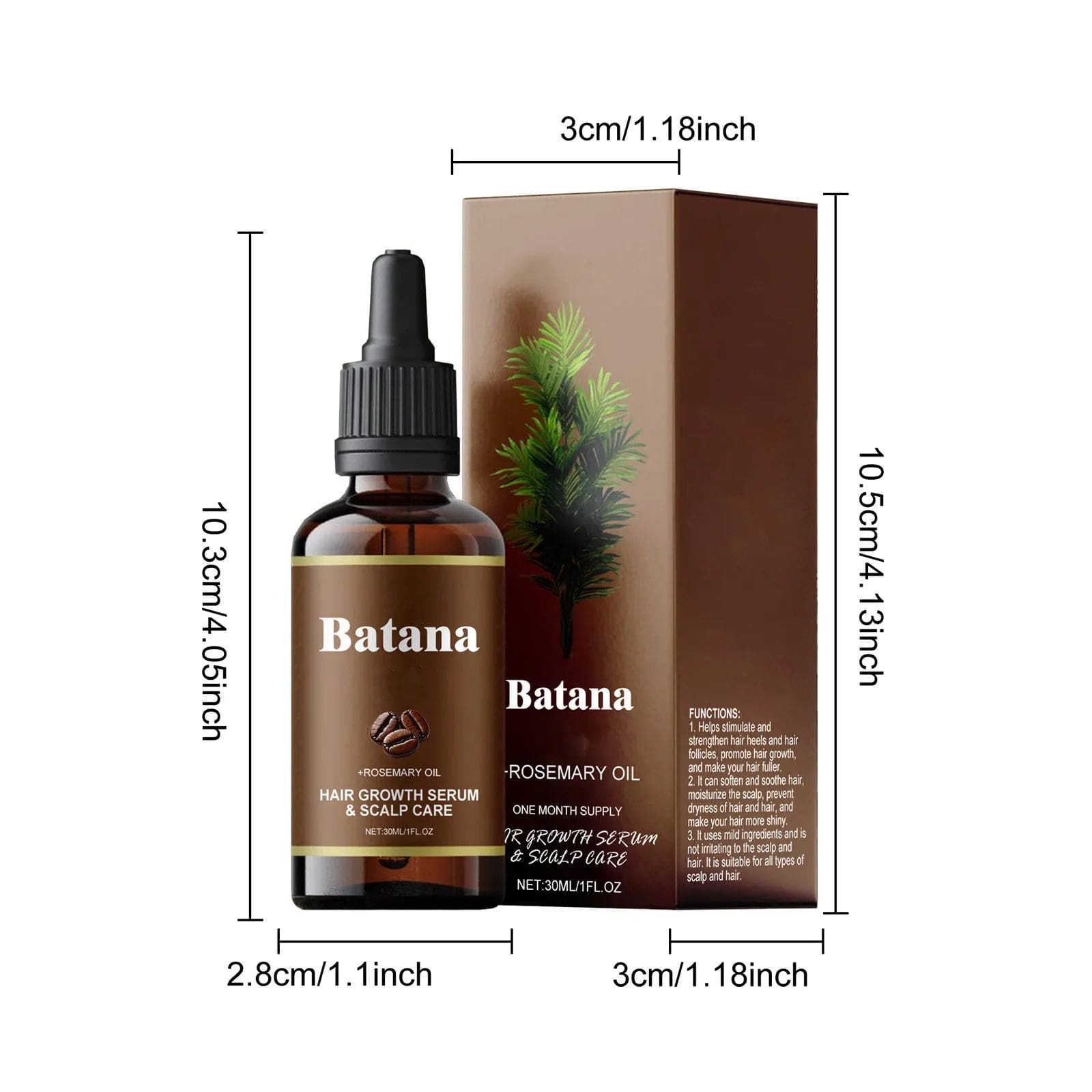 SHOWLU FASHION STORE 30ml Batana Care Oil For Hair Growth Serum Hair Care strengthen Hair soften And smooth Hair mild Ingredients