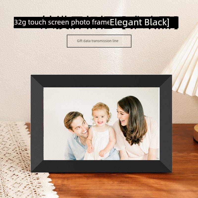  Showlu Fashion Store 32G-[Elegant Black] Gives Data Transmission Line Electronic Photo Album Digital Photo Frame Intelligent HD Electronic Mural Touch Screen Photo Frame WiFi Transmission Photo Video Music Automatic Player For Home Wedding Decoration Company Procurement Advertising Machine