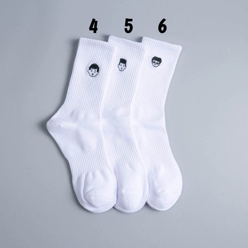  Showlu Fashion Store 36-44 All Yards / 3 Double Suit 2 Long Cotton Sweat-Absorbent Women's Trendy Little Boys' Socks