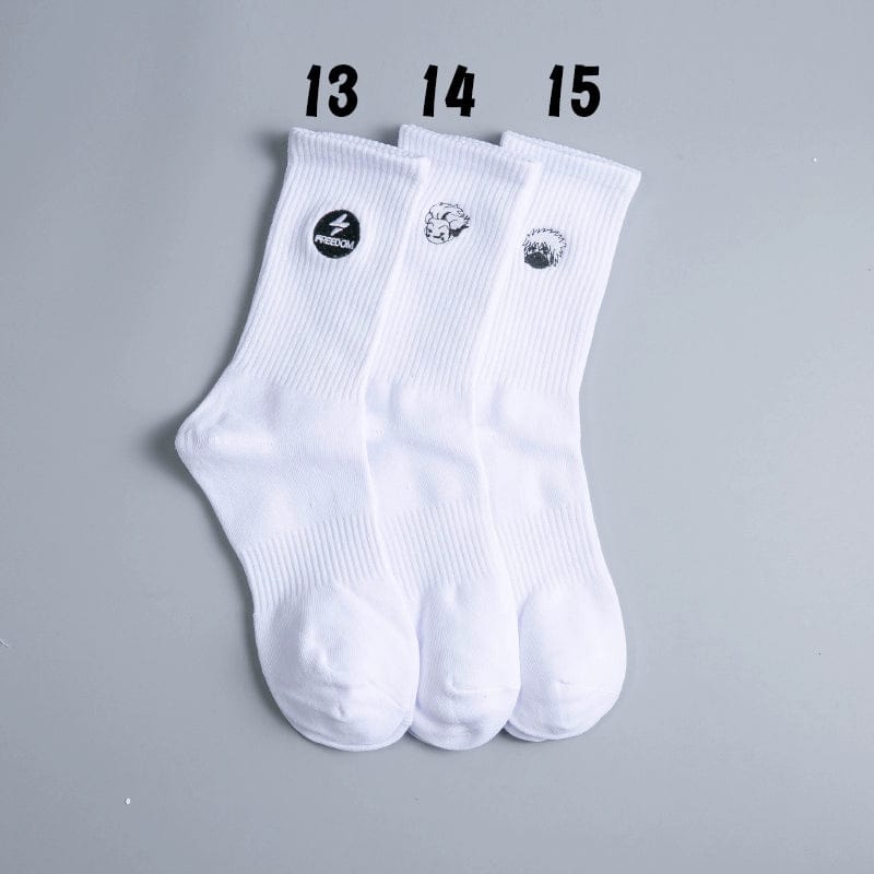  Showlu Fashion Store 36-44 All Yards / 3 Double Suit 5 Long Cotton Sweat-Absorbent Women's Trendy Little Boys' Socks