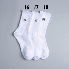  Showlu Fashion Store 36-44 All Yards / 3 Double suit 6 Long Cotton Sweat-Absorbent Women's Trendy Little Boys' Socks