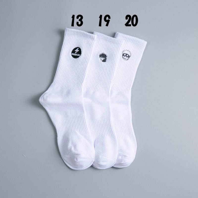  Showlu Fashion Store 36-44 All Yards / 3 Double suit 7 Long Cotton Sweat-Absorbent Women's Trendy Little Boys' Socks