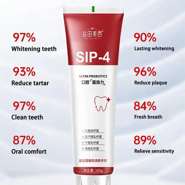 Showlu Fashion Store 3mL 100g Probiotic Toothpaste SP-4 Whitening Tooth Remove Plaque Stains Teeth Whitener Oral Hygiene Clean Fresh Breath Dental New