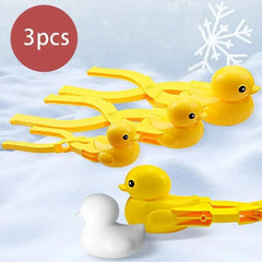 Showlu Fashion Store 3pcs 3Pcs Duck Shaped Snowball Maker Clip Children Outdoor Plastic Winter Snow Sand Making Mould Tool for Kids Fight Fun Sports Toys