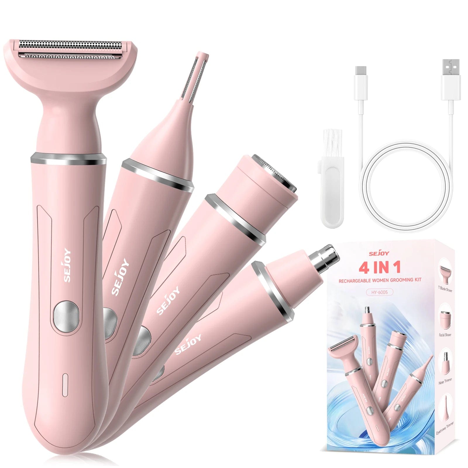 SHOWLU FASHION STORE 4 in 1 Electric Hair Removal Cutting Machine for Women haver Lady Shaver Body Hair Trimmer for Armpit Bikini Arm Leg Face