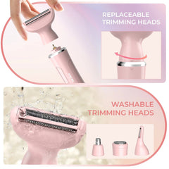 SHOWLU FASHION STORE 4 in 1 Electric Hair Removal Cutting Machine for Women haver Lady Shaver Body Hair Trimmer for Armpit Bikini Arm Leg Face