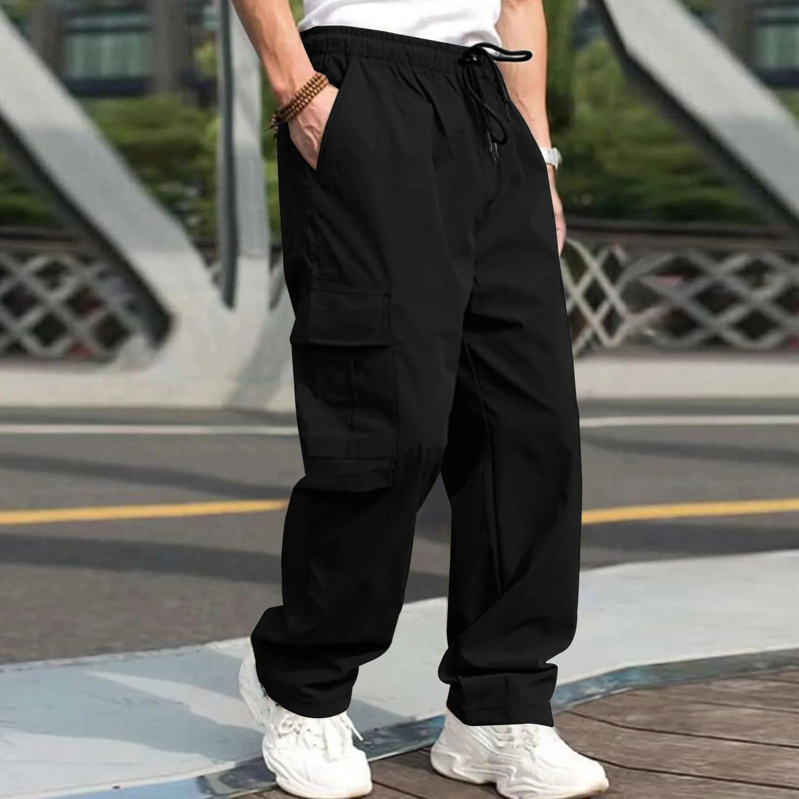 SHOWLU FASHION STORE 4 / XXXL Autumn new multi pocket workwear pants, men's pants, straight tube multifunctional men's casual pants, oversized men's pants