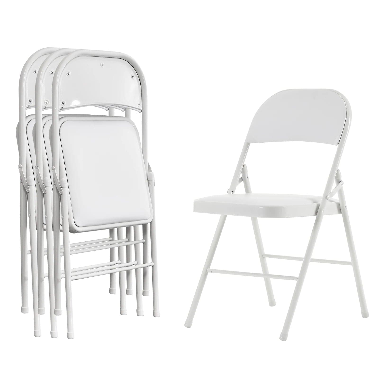 SHOWLU FASHION STORE 4pcs/6pcs Elegant Foldable Iron & PVC Chairs for Convention & Exhibition