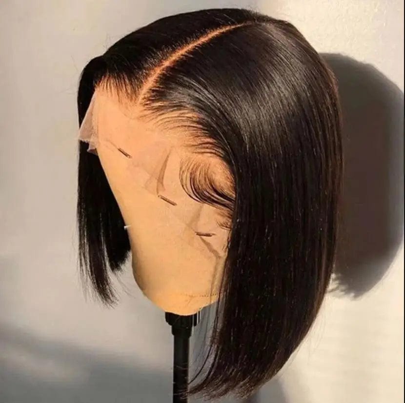 SHOWLU FASHION STORE 4x4 Lace Bob Wig / 12INCHES / 180% Bob Wig Lace Closure Wigs Human Hair 4x4 Bob Wigs Human Hair Remy Short Straight 180% Density Bob Human Hair Wigs for Women