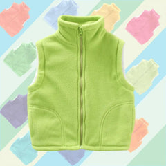 Showlu Fashion Store 5 / 7-8 Years 3 to 10 Years Teenager Outwear Waistcoats Sleeveless Jackets Children's Vest For Boy Girl Polar Fleece Baby Kid Vest Warm Winter