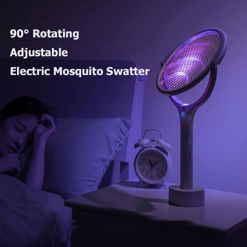 Showlu Fashion Store 5 in 1 white 5 IN 1 Electric Mosquito Swatter 365nm UV Light Killer Lamp USB Charging Bug Zapper Garden Insect Killer Repellent Electric Shoc