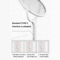  Showlu Fashion Store 5 in 1 white 5 IN 1 Electric Mosquito Swatter 365nm UV Light Killer Lamp USB Charging Bug Zapper Garden Insect Killer Repellent Electric Shoc