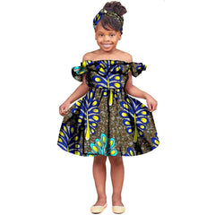  Showlu Fashion Store 5 / XS New Fashion Girls African Dress Children Bazin Riche Dashiki Mermaid Dress Fashion Cute Party Dresses Kid African Print Clothing