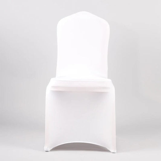 SHOWLU FASHION STORE 50/100Pcs White Wedding Chair Cover Spandex for Reataurant Banquet Hotel Dining Party Lycra Chair Covers