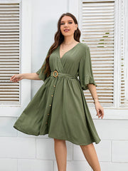 Showlu Fashion Store 50010850 Casual plus Size Loose Backless Long Dress