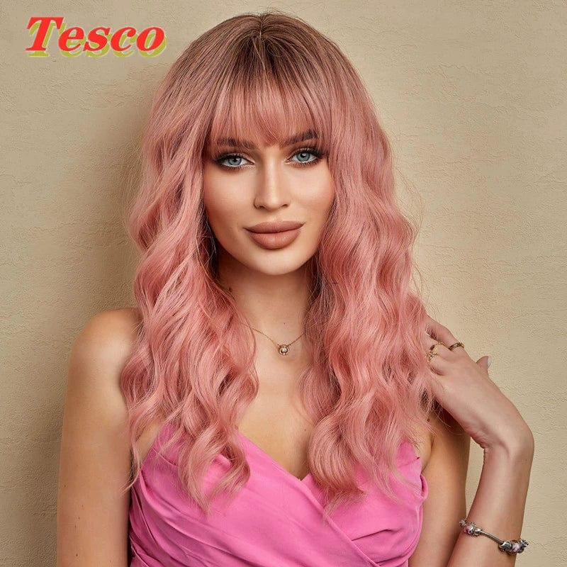 Showlu Fashion Store 50023284 126-4 Short Hair Wig Fashion Wind Wave Curly Hair Short Hair Straight Bangs Nature Corn Curler Wig Full-Head Wig Female