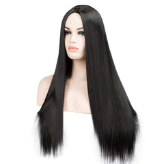 Showlu Fashion Store 50023284 European and American-Style Natural Straight Simulation Big Scalp Wig