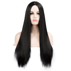 Showlu Fashion Store 50023284 European and American-Style Natural Straight Simulation Big Scalp Wig