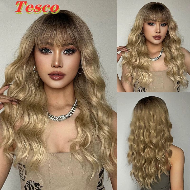  Showlu Fashion Store 50023284 Short Hair Wig Fashion Wind Wave Curly Hair Short Hair Straight Bangs Nature Corn Curler Wig Full-Head Wig Female