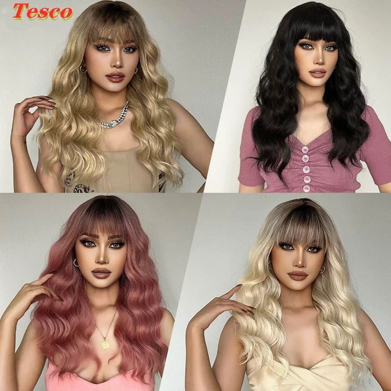  Showlu Fashion Store 50023284 Short Hair Wig Fashion Wind Wave Curly Hair Short Hair Straight Bangs Nature Corn Curler Wig Full-Head Wig Female