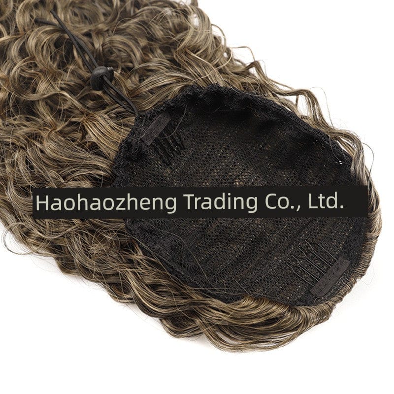 Showlu Fashion Store 50023286 European and American Chemical Fiber Foreign Trade Elastic Net Drawstring Wig