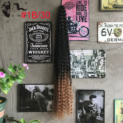 Showlu Fashion Store 50023325 #1B/30 75cm strip 75cm African Fashion Goddess Dreadlocks Crochet Wig Color Curved Hair Crochet Deep Wave Hair