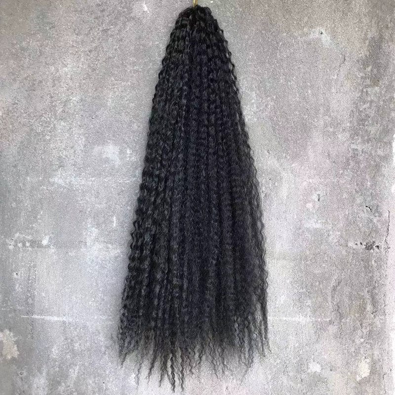 Showlu Fashion Store 50023325 # 1B 60cm strip 75cm African Fashion Goddess Dreadlocks Crochet Wig Color Curved Hair Crochet Deep Wave Hair