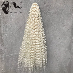 Showlu Fashion Store 50023325 #613 beige 60cm one 75cm African Fashion Goddess Dreadlocks Crochet Wig Color Curved Hair Crochet Deep Wave Hair