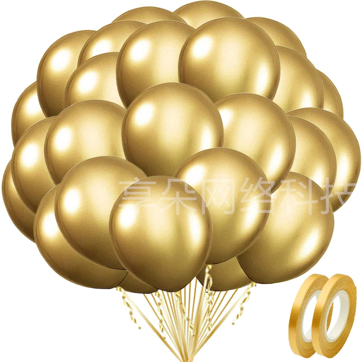 Showlu Fashion Store 50Pcs Set Balloons Golden Silver Confetti Balloon Wedding Valentine's Day Baby Shower Birthday New Year Party Decorations