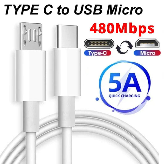  Showlu Fashion Store 5A USB C to Micro USB Fast Charging Data Cable