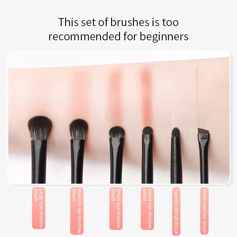  Showlu Fashion Store 5PCS / CHINA Natural Eye Makeup Brushes Set Eyeshadow Brush Eyebrow Contour Eyeliner Brush Women Eyes Cosmetic Blending Detail Make Up Tools