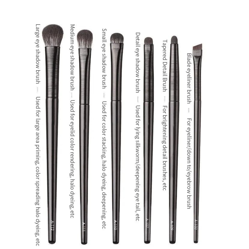  Showlu Fashion Store 5PCS / CHINA Natural Eye Makeup Brushes Set Eyeshadow Brush Eyebrow Contour Eyeliner Brush Women Eyes Cosmetic Blending Detail Make Up Tools