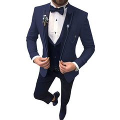  Showlu Fashion Store 5XL / 11 Foreign Trade Men's Large Size Fancy Suit Set Three-Piece Set Suit with Vest Groom Dress Host Singer Suit