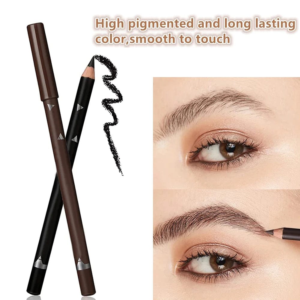 Showlu Fashion Store 6/12Pcs Eye Brow Pencil Waterproof Professional Women Eye Makeup Pen Easy Color Natural Black Brown Cosmetic Beauty Eyebrow Tool