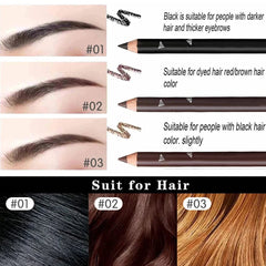 Showlu Fashion Store 6/12Pcs Eye Brow Pencil Waterproof Professional Women Eye Makeup Pen Easy Color Natural Black Brown Cosmetic Beauty Eyebrow Tool