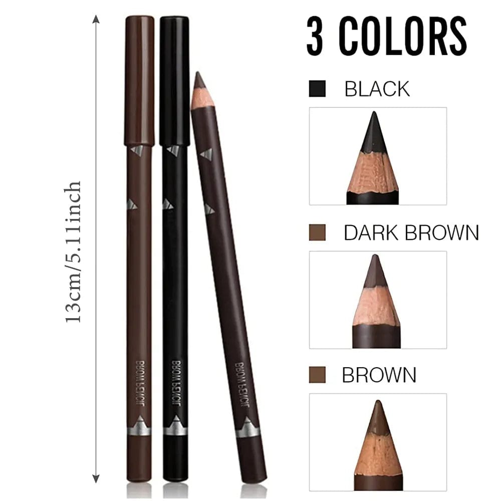 Showlu Fashion Store 6/12Pcs Eye Brow Pencil Waterproof Professional Women Eye Makeup Pen Easy Color Natural Black Brown Cosmetic Beauty Eyebrow Tool