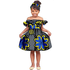  Showlu Fashion Store 6 / CUSTOM SIZE New Fashion Girls African Dress Children Bazin Riche Dashiki Mermaid Dress Fashion Cute Party Dresses Kid African Print Clothing