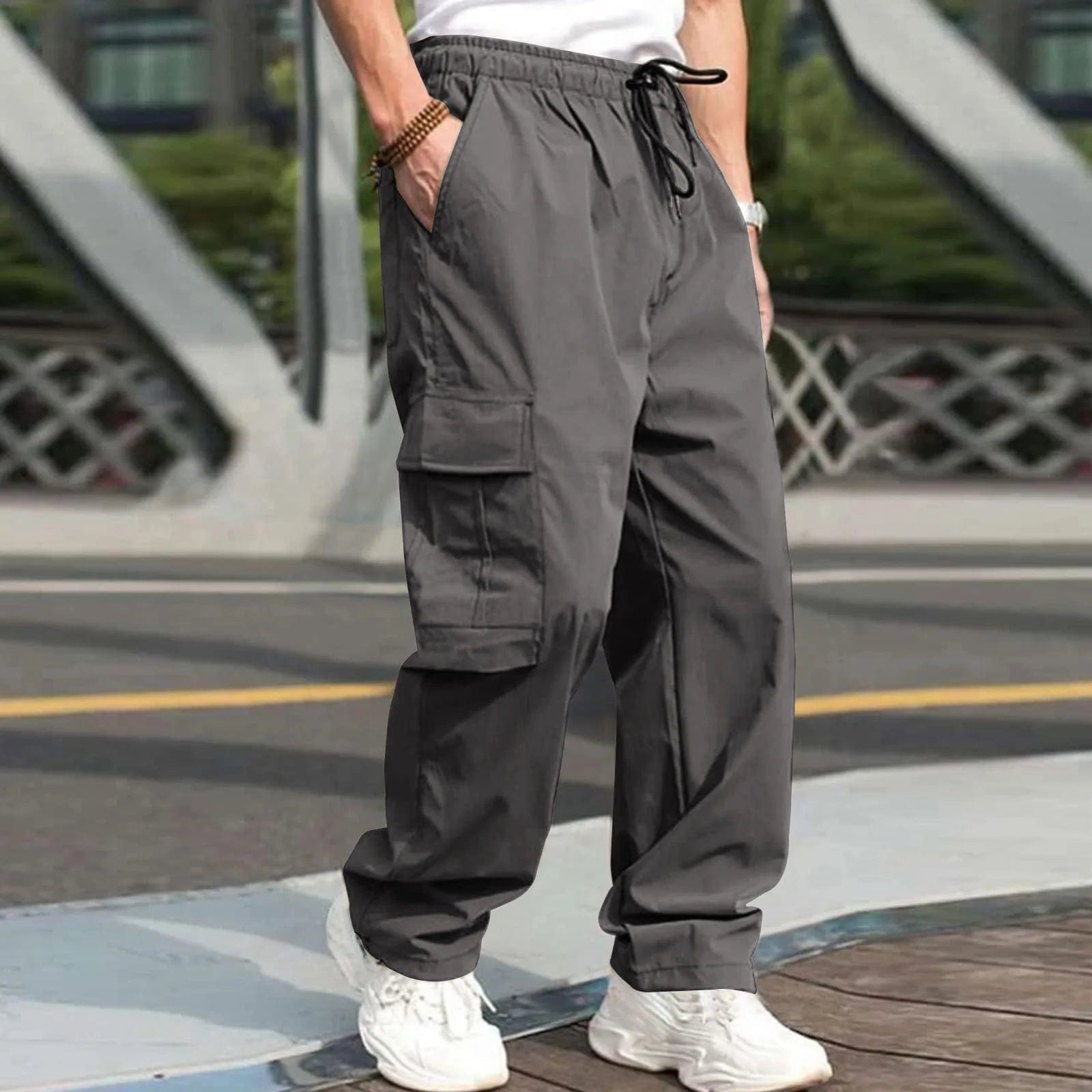 SHOWLU FASHION STORE 6 / M Autumn new multi pocket workwear pants, men's pants, straight tube multifunctional men's casual pants, oversized men's pants