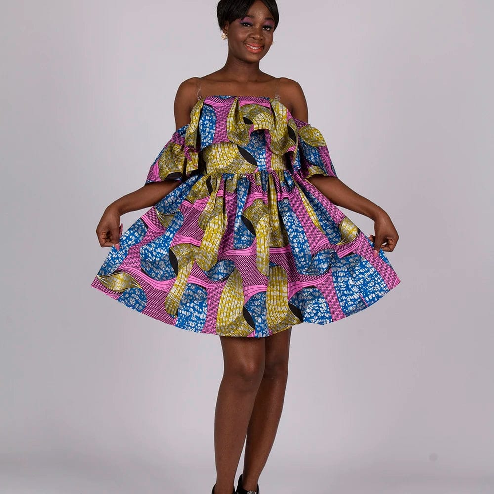 SHOWLU FASHION STORE 6 / M In Stock African Clothes for Women African Print Dress