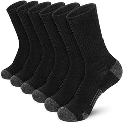 Showlu Fashion Store 6 Pairs Grey / One Size 6 Pairs of New Style High-Quality Comfortable Soft Men's Outdoor Gym Socks Large Size Ground-Gripping Football Socks