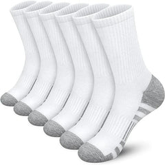 Showlu Fashion Store 6 Pairs Grey / One Size 6 Pairs of New Style High-Quality Comfortable Soft Men's Outdoor Gym Socks Large Size Ground-Gripping Football Socks