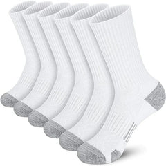 Showlu Fashion Store 6 Pairs Grey / One Size 6 Pairs of New Style High-Quality Comfortable Soft Men's Outdoor Gym Socks Large Size Ground-Gripping Football Socks