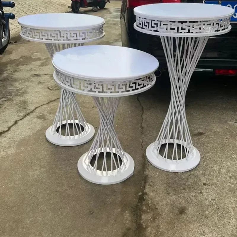  Showlu Fashion Store 60 70 80cm each 1 Luxury Wedding Decoration French Gold Dessert Table Cylinder Flower Stand Cake Holder for Party Banquet Hall Site Layout Props