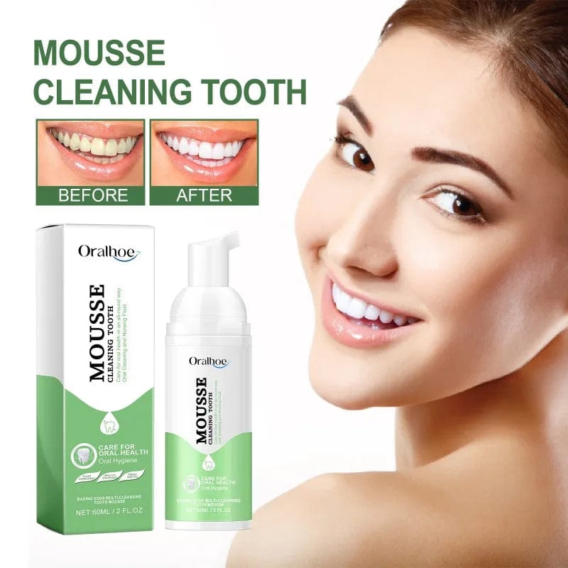  Showlu Fashion Store 60ml Mousse Cleaning Tooth Whitening Toothpaste Remove Tooth Stain Breath Teeth Prevent Periodontitis Portable Press Type Toothpaste