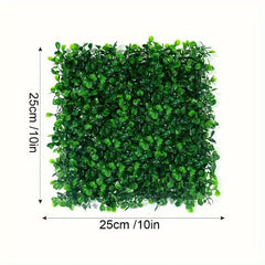 Showlu Fashion Store 6pcs 25*25cm Artificial Plant Walls Foliage Hedge Grass Mat Greenery Panels Fence Home Decor Fake Plants Garden Simulated Lawn